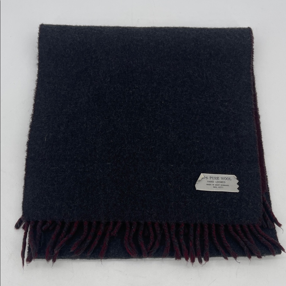 Vintage West Germany Hand Loomed Wool Scarf Women